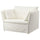BACKSÄLEN Lining for 1,5 seater armchair - Blekinge white ,