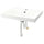 BACKSJÖN - BACKSJÖN Wash-basin with water trap, white, 60x48 cm
