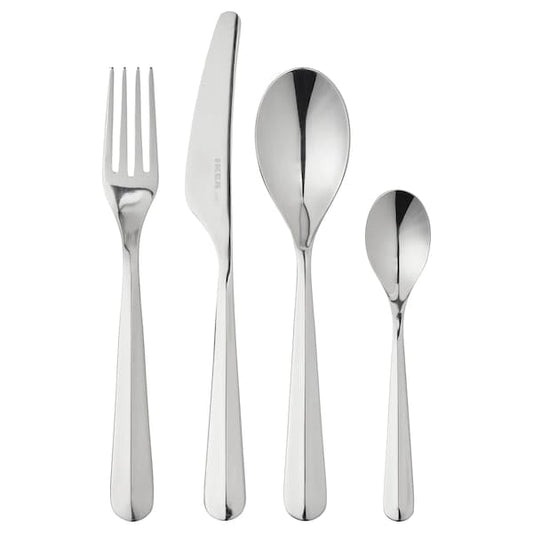 BÄCKÖRING - Cutlery set, 24 pieces, stainless steel , - best price from Maltashopper.com 80560083