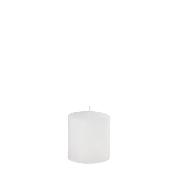 RUSTIC CANDLE WHITE 7X7