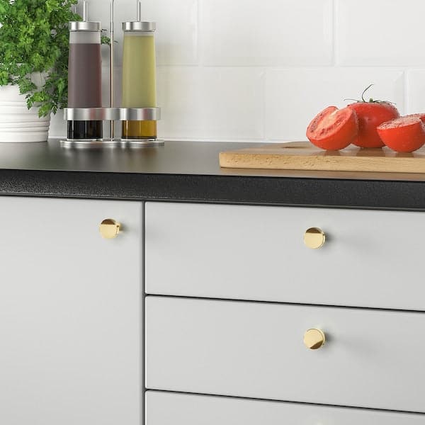 BAGGANÄS - Knob, brass-colour, 21 mm - best price from Maltashopper.com 00338412