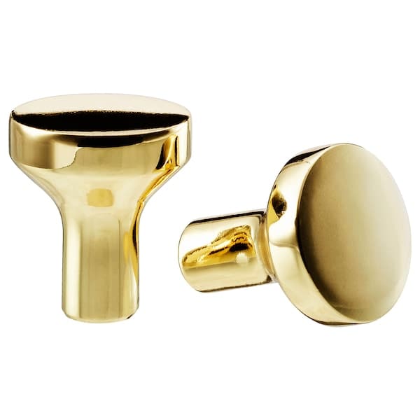 BAGGANÄS - Knob, brass-colour, 21 mm - best price from Maltashopper.com 00338412