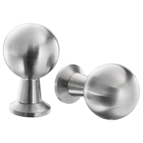 BAGGANÄS - Knob, stainless steel, 20 mm