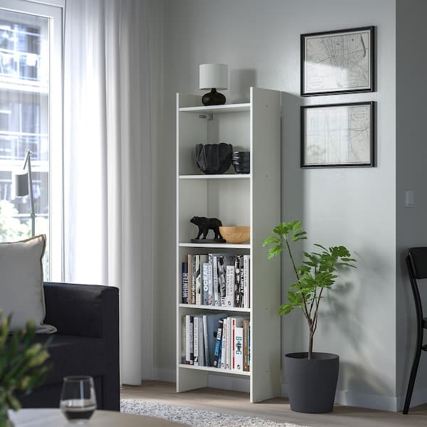 BAGGEBO - Bookcase, white, 50x25x160 cm - best price from Maltashopper.com 20436713