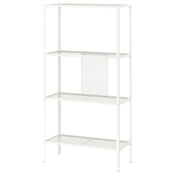 BAGGEBO - Shelving unit, metal/white, 60x25x116 cm - best price from Maltashopper.com 50481172