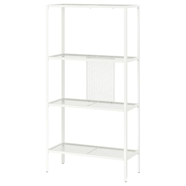 BAGGEBO - Shelving unit, metal/white, 60x25x116 cm