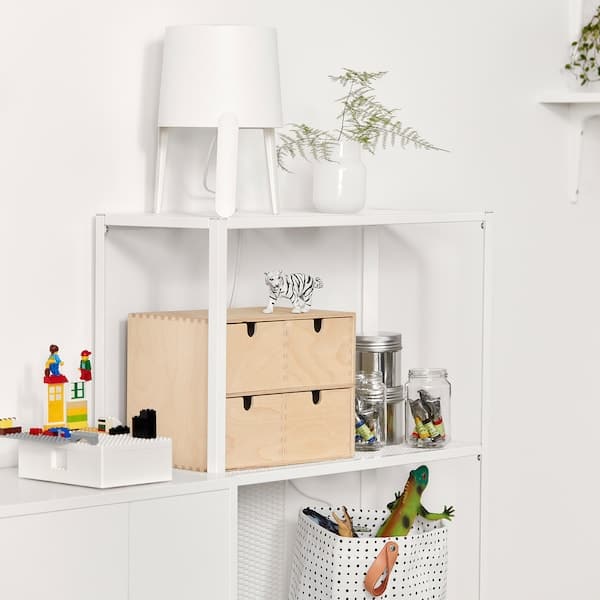 Ikea BAGGEBO - Shelving unit, metal/white, 60x25x116 cm