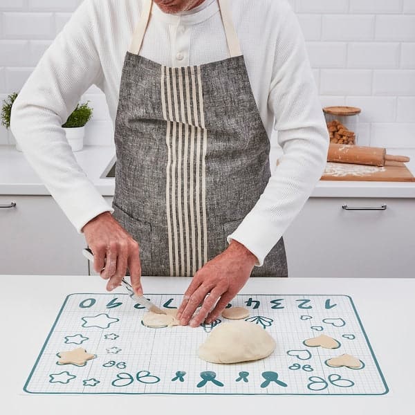 Ikea BAKTRADITION - Baking mat, white/turquoise, 61x46 cm