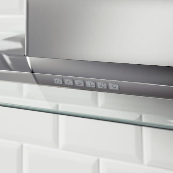 BALANSERAD Hood to be fixed to the wall - stainless steel/glass 80 cm , 80 cm - best price from Maltashopper.com 50526991