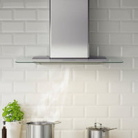 BALANSERAD Hood to be fixed to the wall - stainless steel/glass 80 cm , 80 cm - best price from Maltashopper.com 50526991