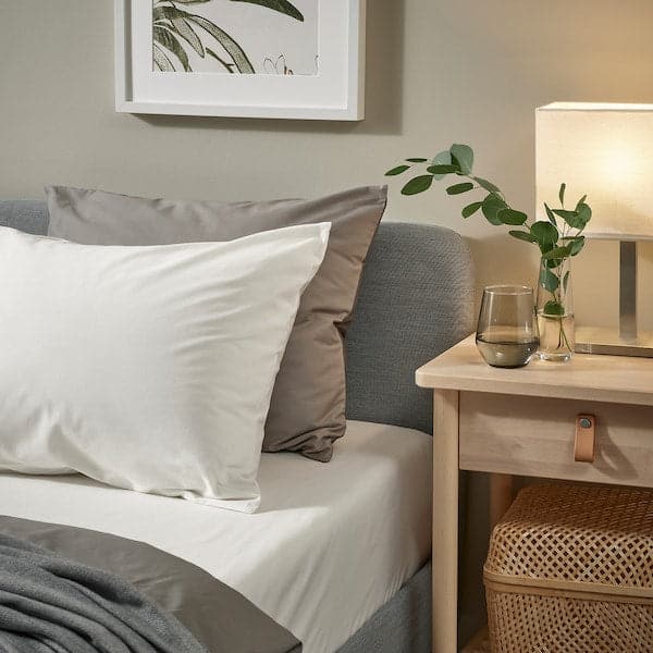 Ikea BALSAMPOPPEL - Sheet with corners, white, , 90x200 cm