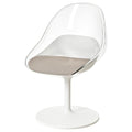 BALTSAR swivel chair, white, 58x85x56 cm