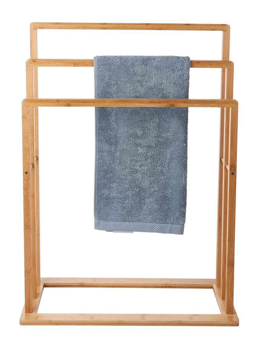 BAMBOO Natural towel holder H 82 x W 60 x D 24 cm - best price from Maltashopper.com CS670579