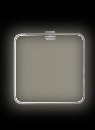 Bricocenter BARBY CHROME BATHROOM FLOOR LIGHTING 40x40CM LED 14,5W NATURAL LIGHT IP44
