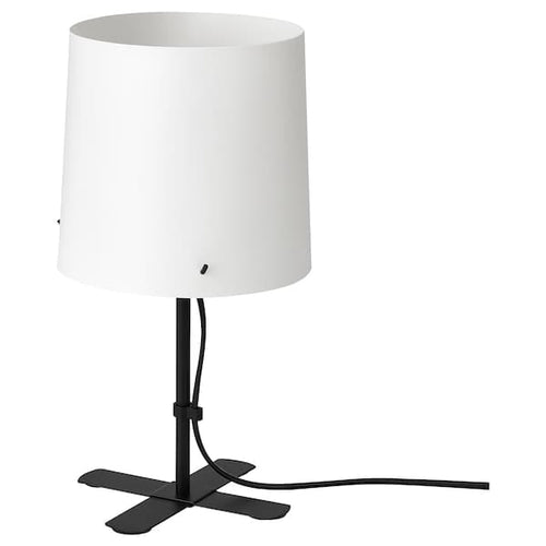BARLAST table lamp, black/white, 31 cm