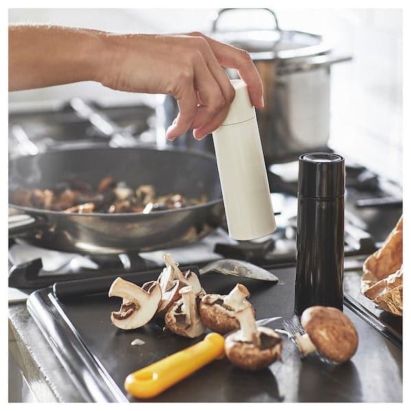 Ikea BARNASINNE - Spice mill, black/white, 14 cm