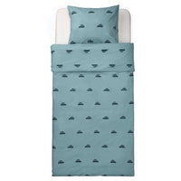 BARNDRÖM - Duvet cover and pillowcase, car pattern/blue, 150x200/50x80 cm - best price from Maltashopper.com 50504381