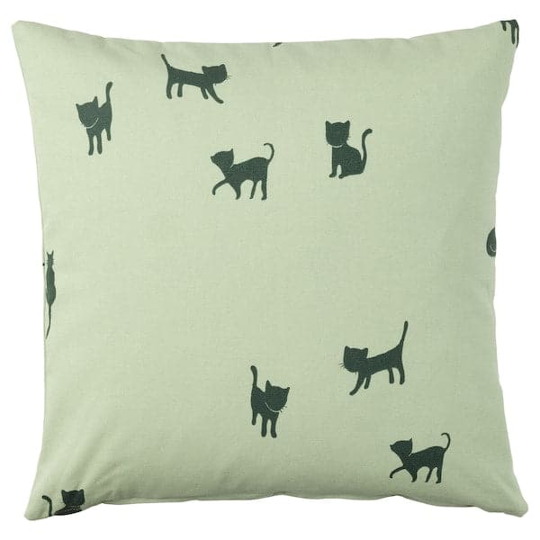BARNDRÖM Pillow lining - cat/green pattern 50x50 cm , 50x50 cm - best price from Maltashopper.com 20504702