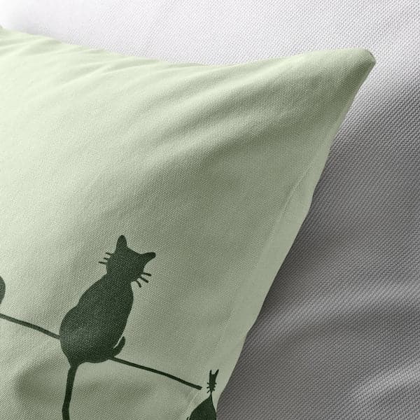 BARNDRÖM Pillow lining - cat/green pattern 50x50 cm , 50x50 cm - best price from Maltashopper.com 20504702