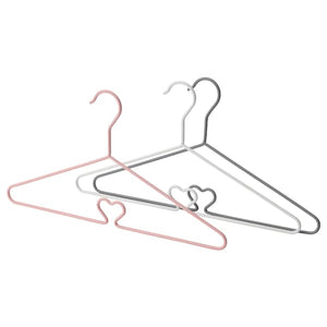 BARNDRÖM - Children's coat-hanger, pink white/grey - best price from Maltashopper.com 10560581