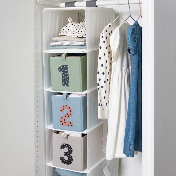 Ikea BARNDRÖM - Box, set of 3, green blue/beige, 17x27x17 cm