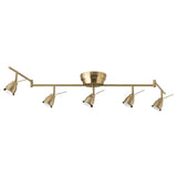 BAROMETER ceiling track, 5-spots, brass-colour, 131 cm