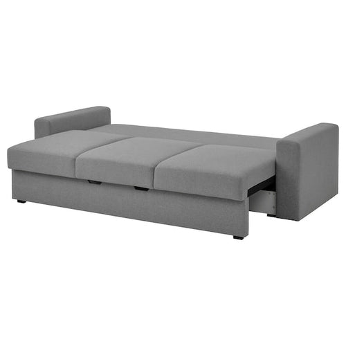 BÅRSLÖV - 3-seater sofa bed, Tibbleby beige/grey