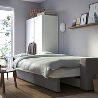 BÅRSLÖV - 3-seater sofa bed, Tibbleby beige/grey - best price from Maltashopper.com 80541589
