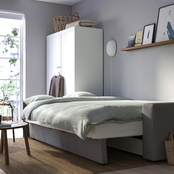 Ikea BÅRSLÖV - 3-seater sofa bed, Tibbleby beige/grey