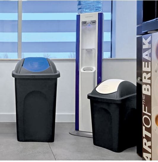 Bricocenter BLACK/YELLOW BASCULE DUSTBIN 60LT