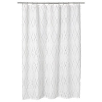 BASTSJÖN - Shower curtain, white/grey/beige, 180x200cm - best price from Maltashopper.com 80466066