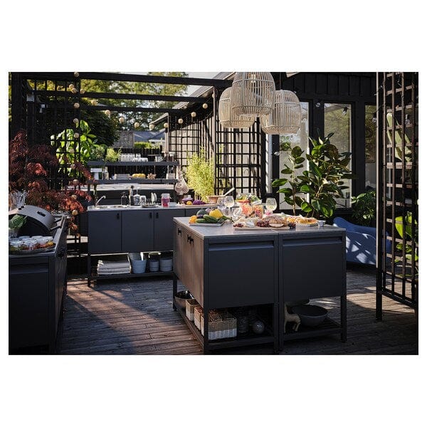 Ikea BÅTSKÄR - Closed kitchen unit, outdoor/dark grey, 120x60 cm