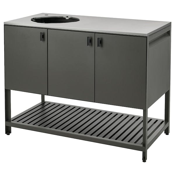 Ikea BÅTSKÄR - Unit for sink, outdoor/dark grey, 120x60 cm