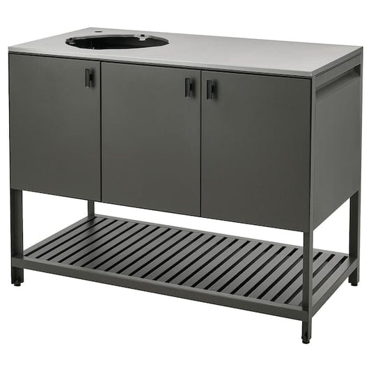 Ikea BÅTSKÄR - Unit for sink, outdoor/dark grey, 120x60 cm