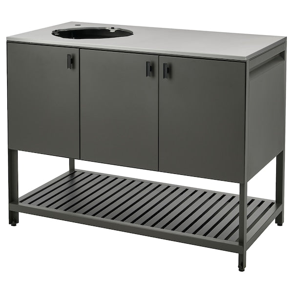 BÅTSKÄR - Unit for sink, outdoor/dark grey, 120x60 cm