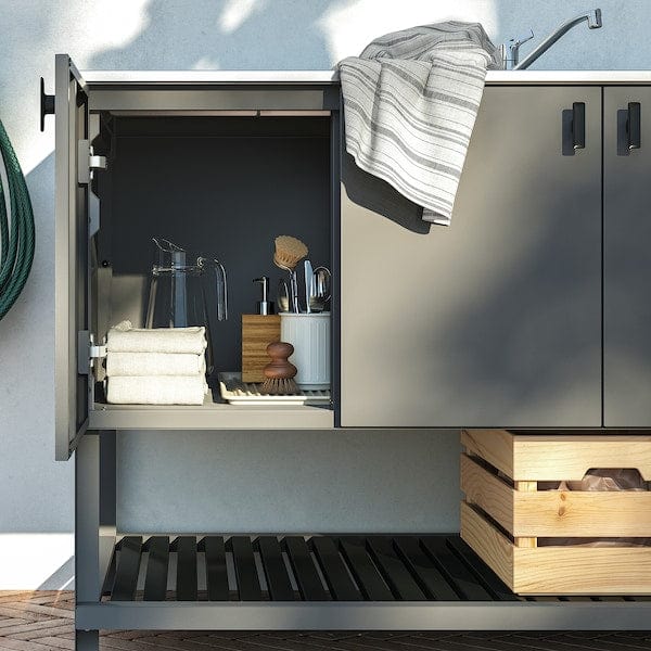 Ikea BÅTSKÄR - Unit for sink, outdoor/dark grey, 120x60 cm