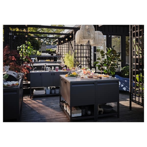 Ikea BÅTSKÄR - Unit for sink, outdoor/dark grey, 120x60 cm