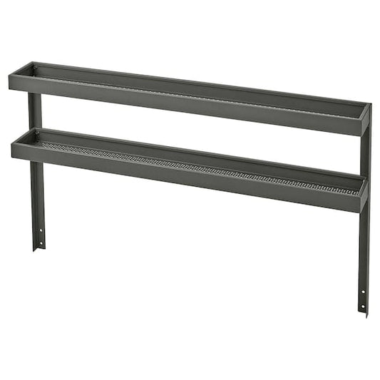 Ikea BÅTSKÄR - Add-on unit with shelves, outdoor/dark grey, 120x70 cm