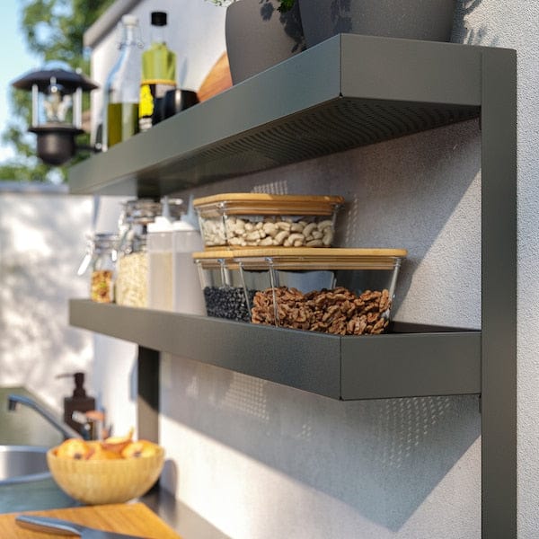 Ikea BÅTSKÄR - Add-on unit with shelves, outdoor/dark grey, 120x70 cm