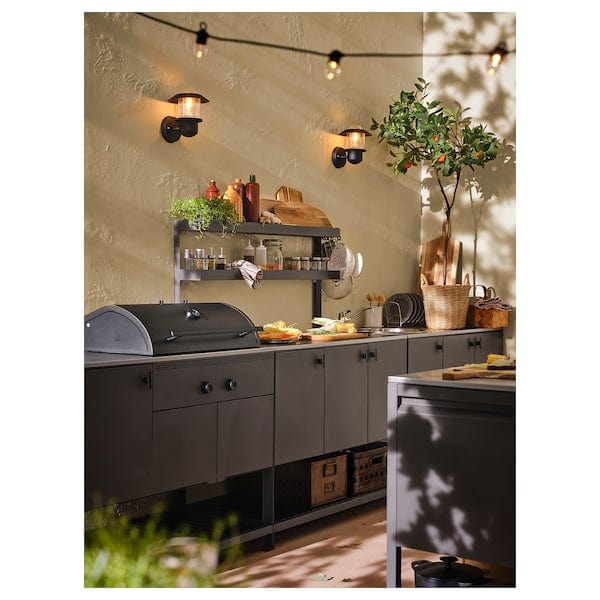 Ikea BÅTSKÄR - Add-on unit with shelves, outdoor/dark grey, 120x70 cm