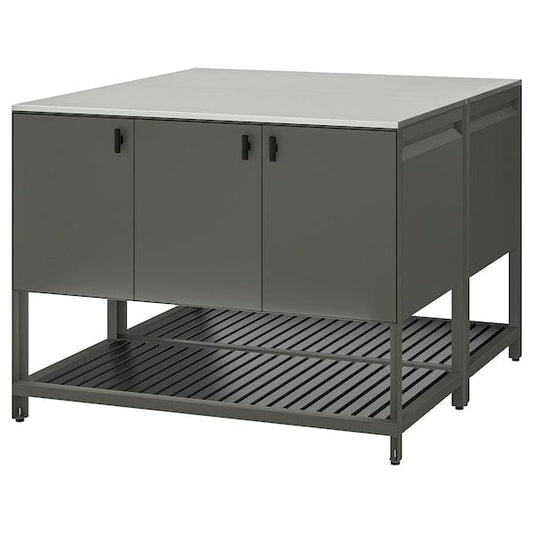 Ikea BÅTSKÄR - Outdoor kitchen island, outdoor/dark grey, 120x120 cm