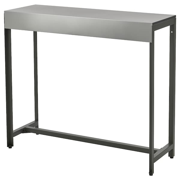 Ikea BÅTSKÄR - Bar table, outdoor/dark grey,120x40 cm