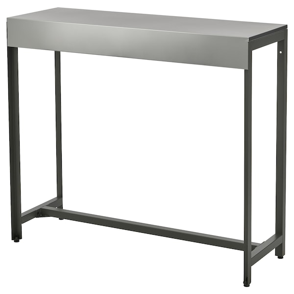 BÅTSKÄR - Bar table, outdoor/dark grey,120x40 cm