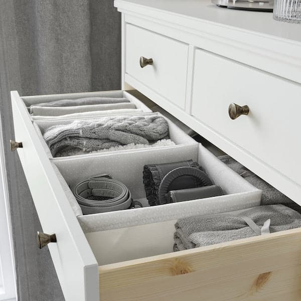 BAXNA - Organiser, grey/white, 26x34x10 cm - best price from Maltashopper.com 20474366