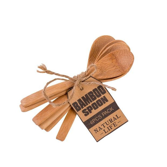 BAMBOO Spoons set of 6 naturalL 12 cm - best price from Maltashopper.com CS590905