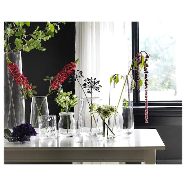 BEGÄRLIG Vase, clear glass, 29 cm Best Price at