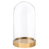 BEGÅVNING glass dome with base, 19 cm