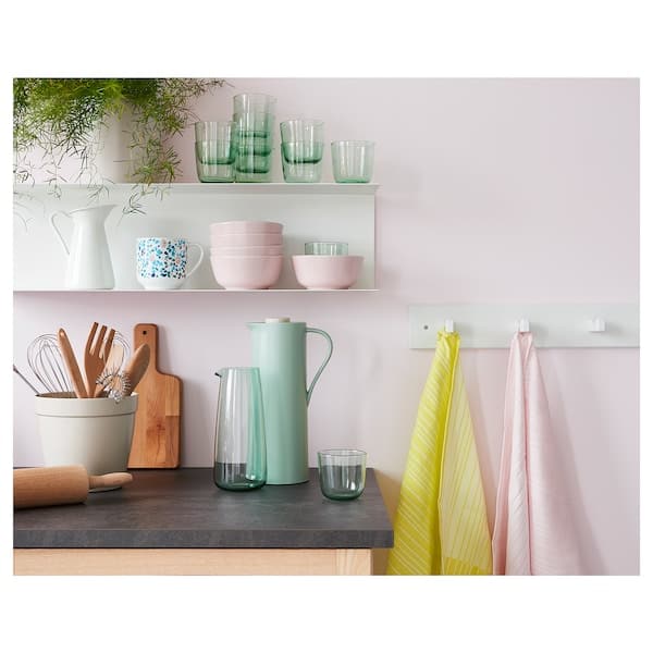 Ikea BEHÖVD - Vacuum flask, light green/beige, 1 l