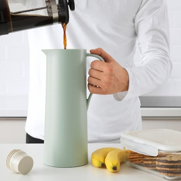 BEHÖVD - Vacuum flask, light green/beige, 1 l - best price from Maltashopper.com 70353890