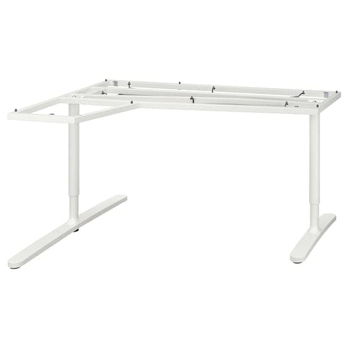 BEKANT - Underframe for corner table top, white, 160x110 cm